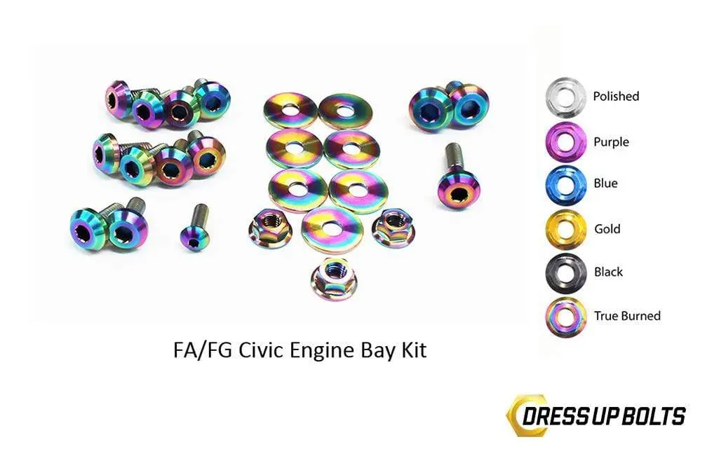 Honda Civic Si Fg/Fa (2006-2011) Titanium Ti Dress Up Bolts Engine Bay Kit 4