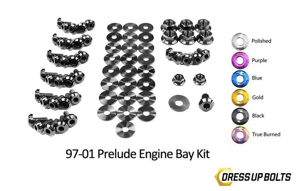 Honda Prelude (1997-2001) Titanium Ti Dress Up Bolts Engine Bay Kit 6