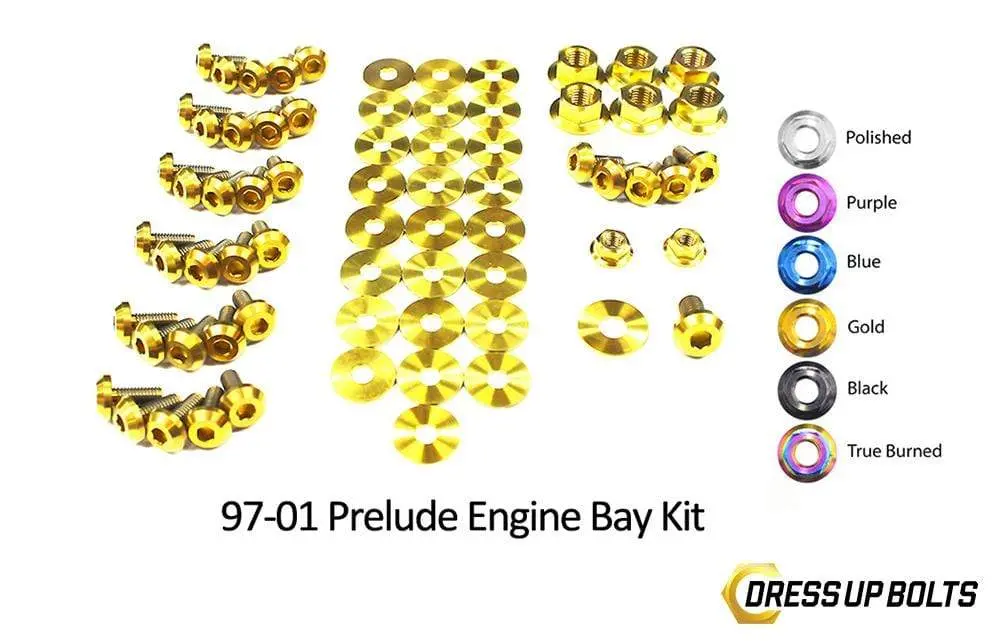 Honda Prelude (1997-2001) Titanium Ti Dress Up Bolts Engine Bay Kit 3