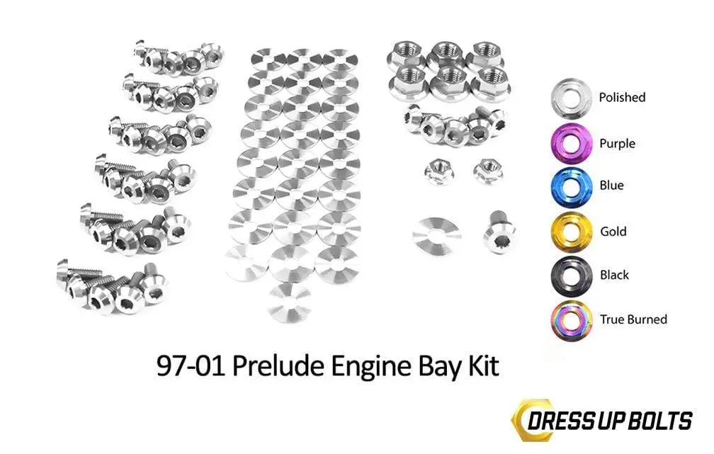 Honda Prelude (1997-2001) Titanium Ti Dress Up Bolts Engine Bay Kit 6