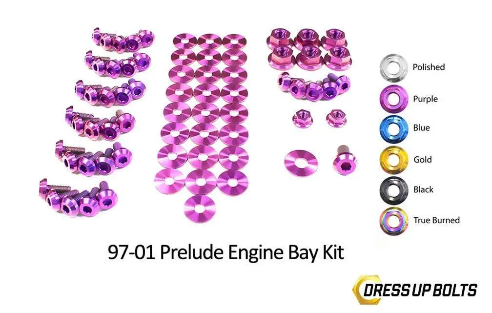 Honda Prelude (1997-2001) Titanium Ti Dress Up Bolts Engine Bay Kit 5