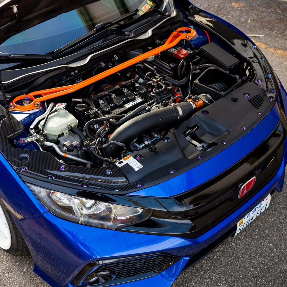 Dress Up Bolts Stage 3 Titanium Hardware Engine Bay Kit - Honda Civic Si (2016-2021) 4