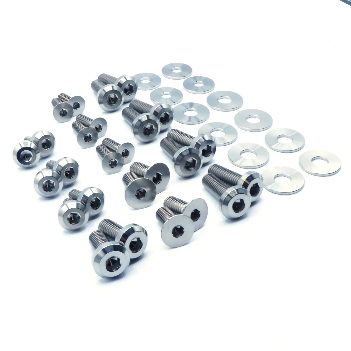 Dress Up Bolts Titanium Hardware Door Kit - Honda Civic Si (2012-2015) 3