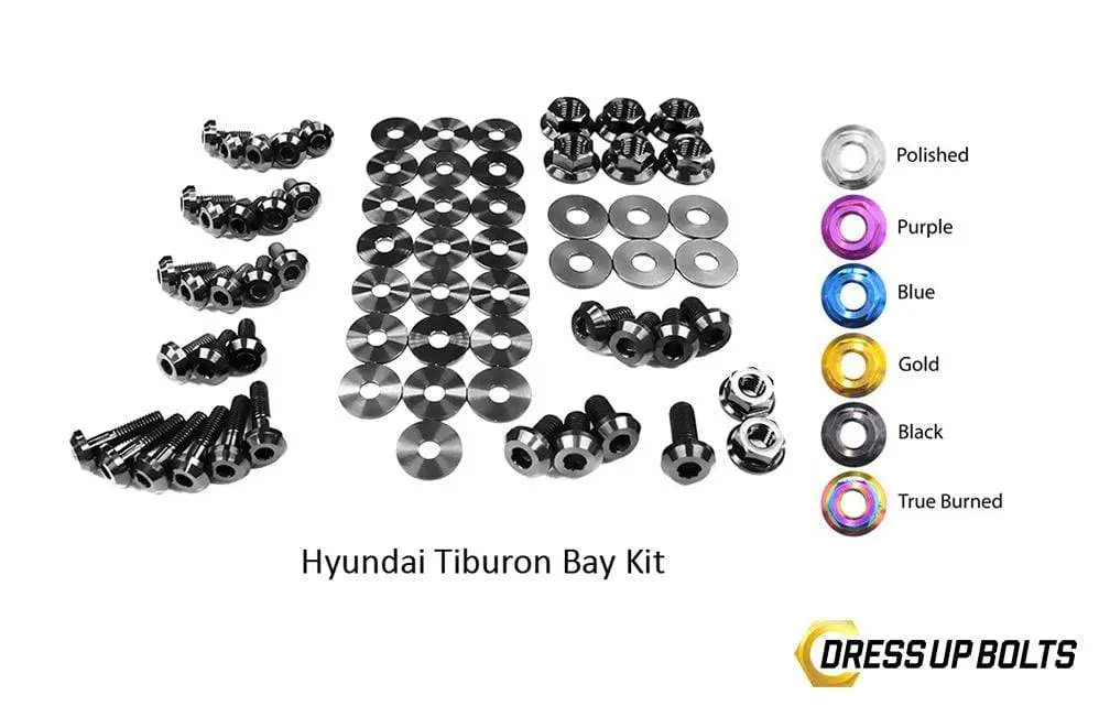 Hyundai Tiburon (2003-2008) Titanium Dress Up Bolts Engine Bay Kit 6