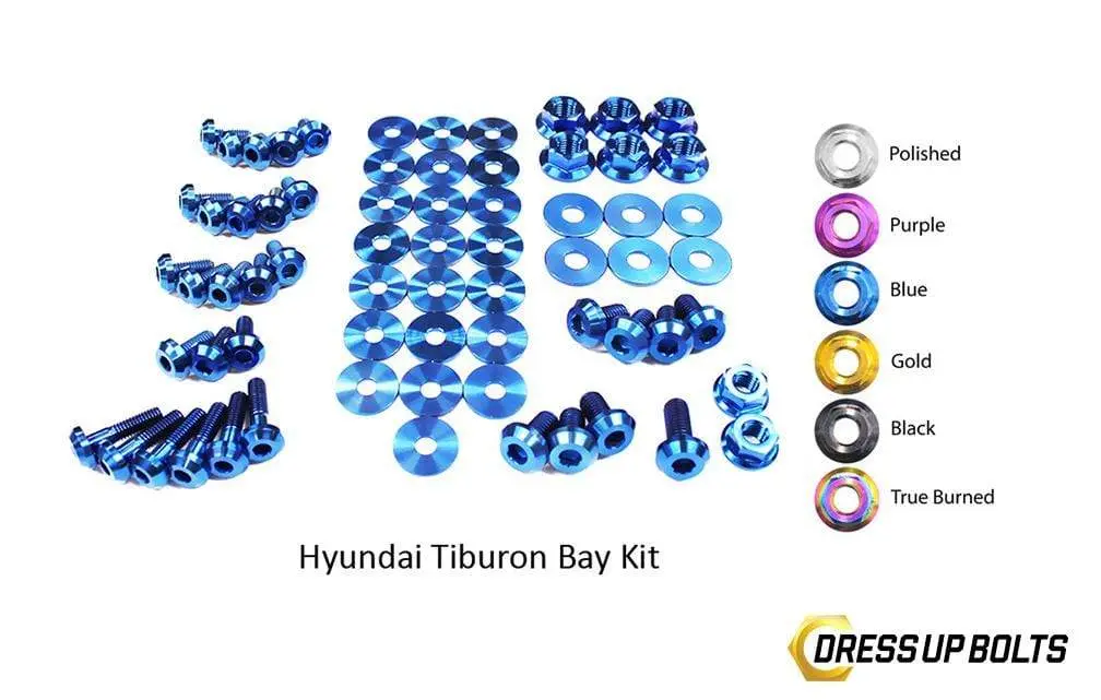 Hyundai Tiburon (2003-2008) Titanium Dress Up Bolts Engine Bay Kit 4