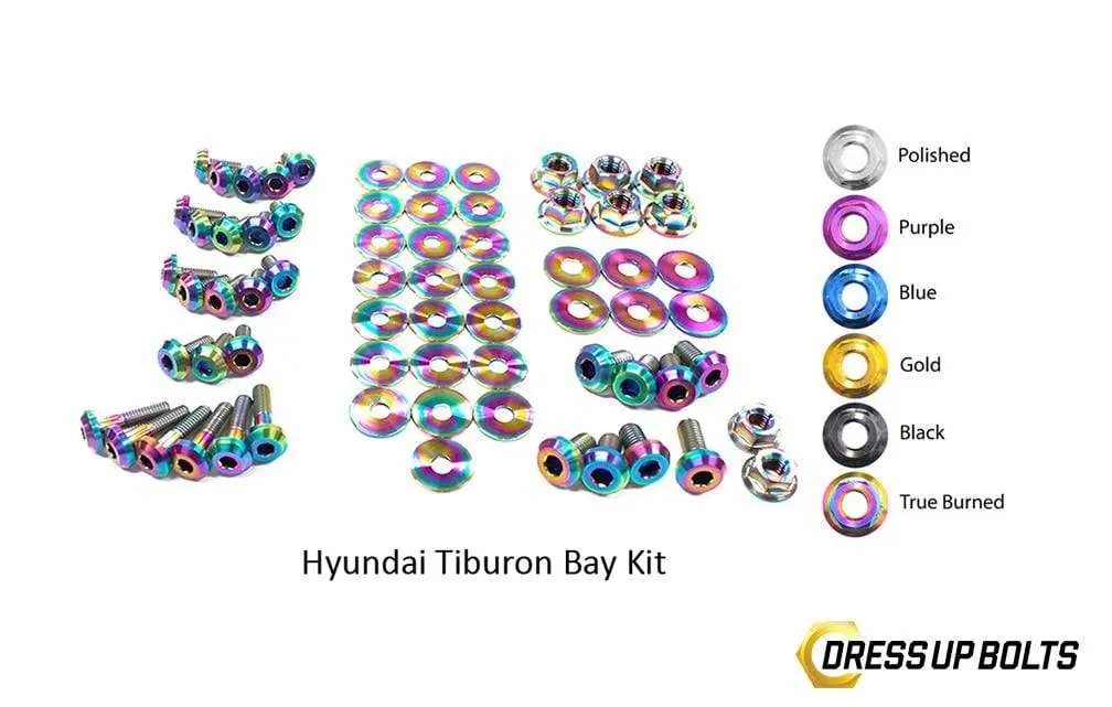 Hyundai Tiburon (2003-2008) Titanium Dress Up Bolts Engine Bay Kit 3