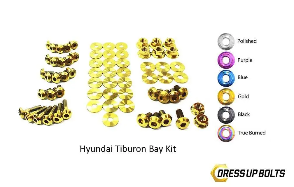 Hyundai Tiburon (2003-2008) Titanium Dress Up Bolts Engine Bay Kit 1