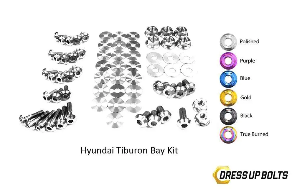 Hyundai Tiburon (2003-2008) Titanium Dress Up Bolts Engine Bay Kit 6