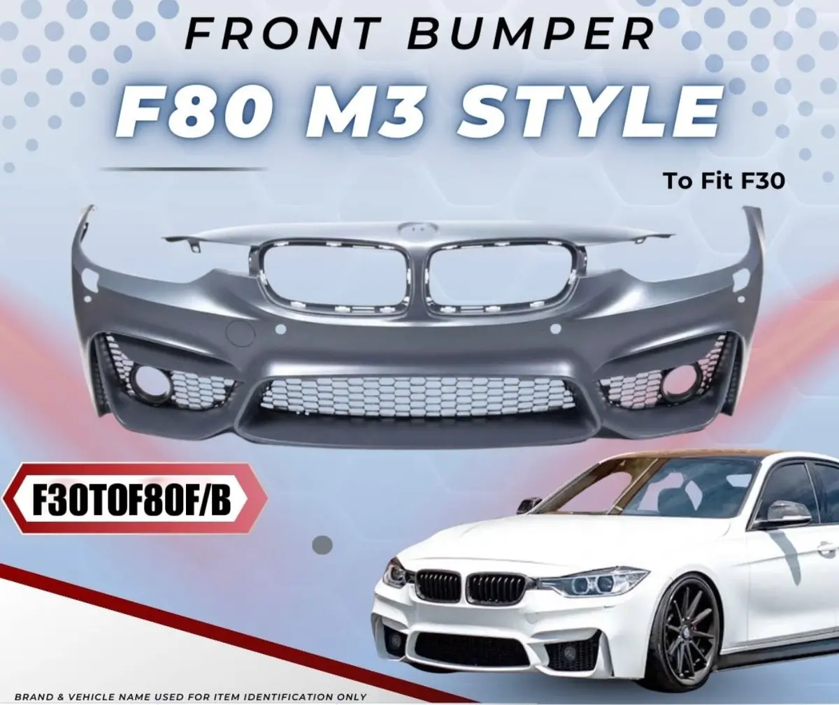 F30 M3 Bumper Conversion Fog Light Compatible & Non Fog Light Compatible 1