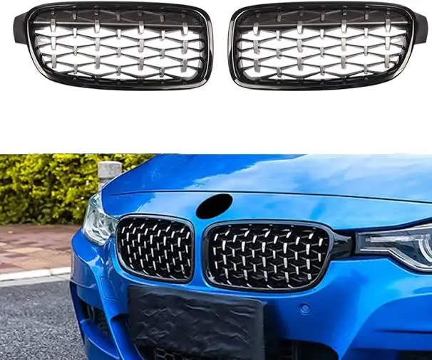 Million Star Kidney Grills Suitable For Bmw F30 Chrome 1