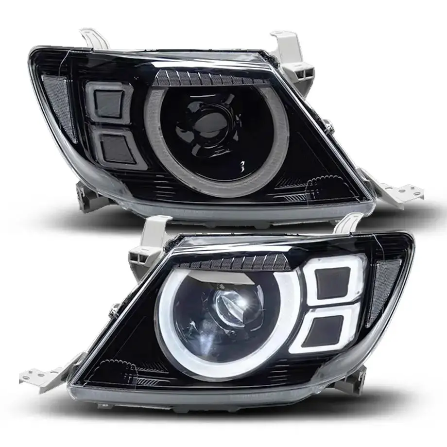 Toyota Hilux Vigo D4d  (05-08) Defender Style Led Projector Upgrade Headlights 1