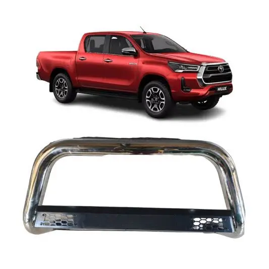 Toyota Hilux  2016+  Mesh Nudge Bar Chrome 1