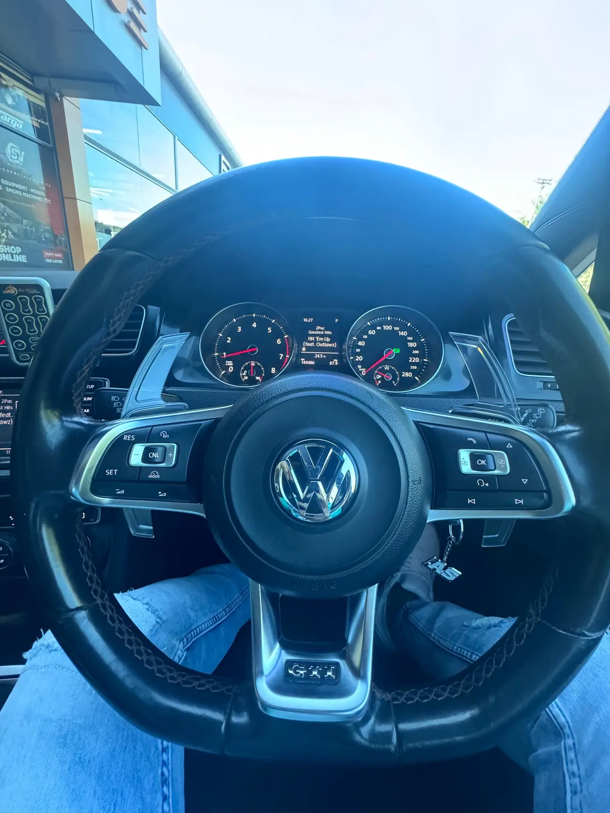 Vw Mk7 Gti & R As Transparent Dsg Paddle Shifter Extensions For Automatic Steering Wheel Of Vw Golf Mk7 Gti R 1
