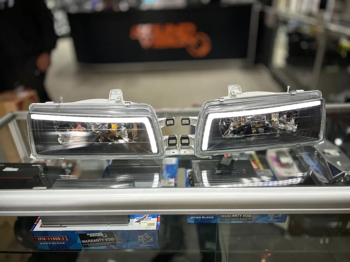Toyota Twincam (88-93) Crystal Black Headlight Drl Led 1