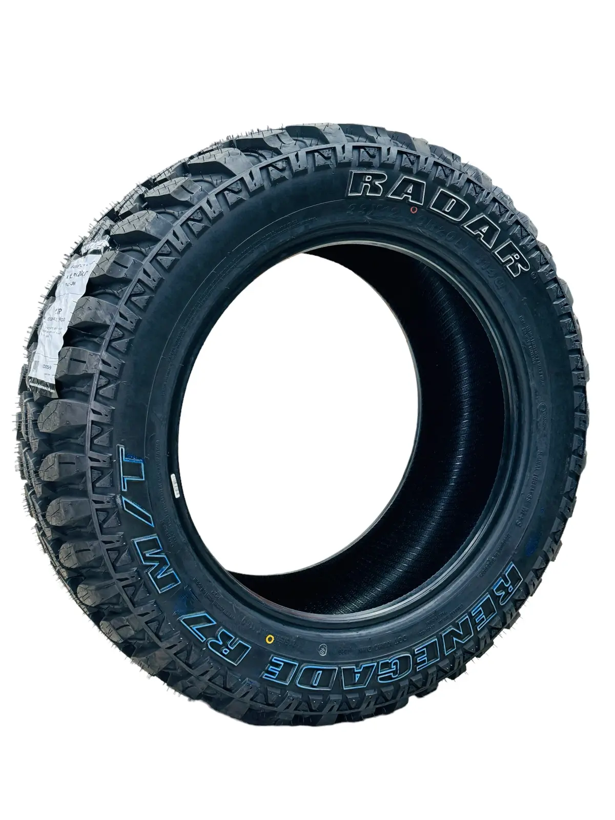 20” 33X12.5 Radar Renegade R7 Mud Terrain White Letter Tyres Sold In Set Of 4 1