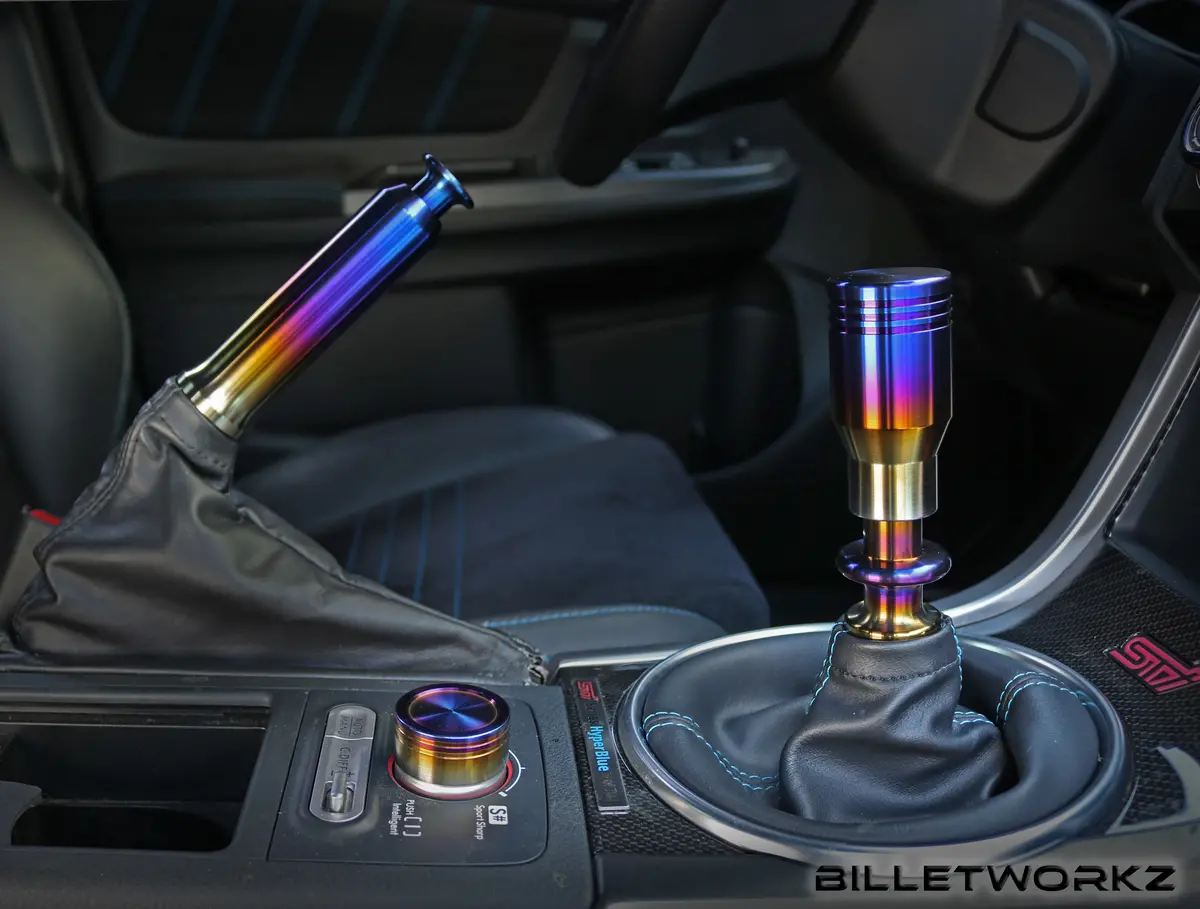 Billetworkz E-Brake Handle - Subaru - Titanium Torched 2