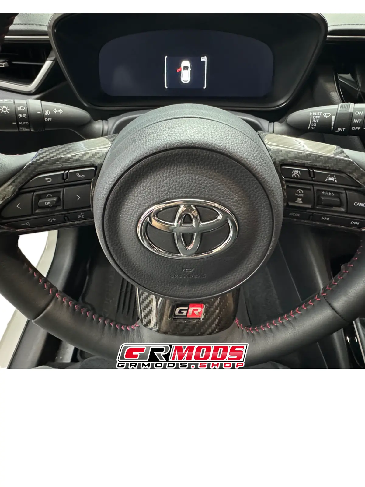 Carbon Fiber Gr Corolla Steering Wheel Trim Covers 3
