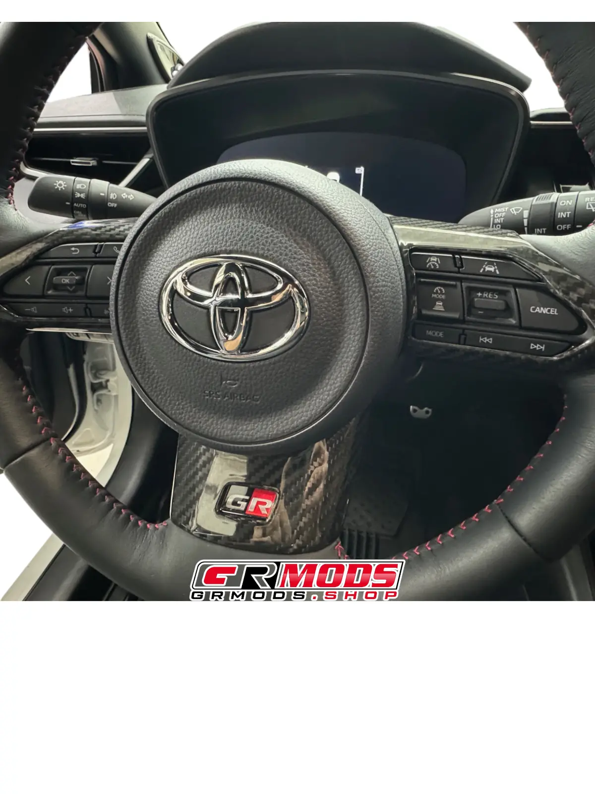 Carbon Fiber Gr Corolla Steering Wheel Trim Covers 2