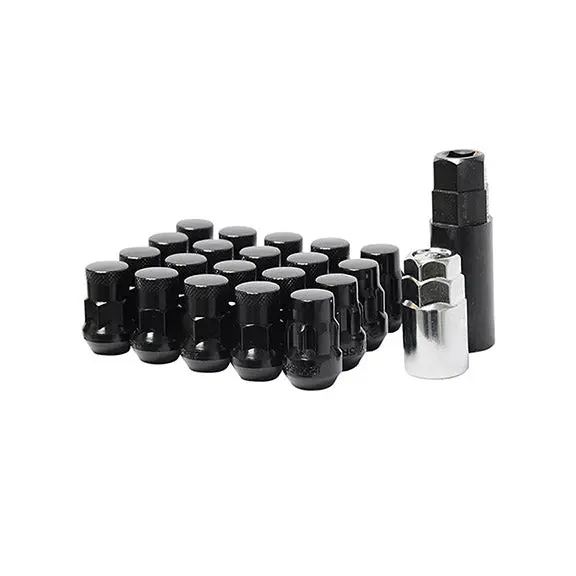 Wheel Mate Muteki Sr35 Close End Lug Nuts W/ Lock Set - Black 12X1.25 35Mm 1