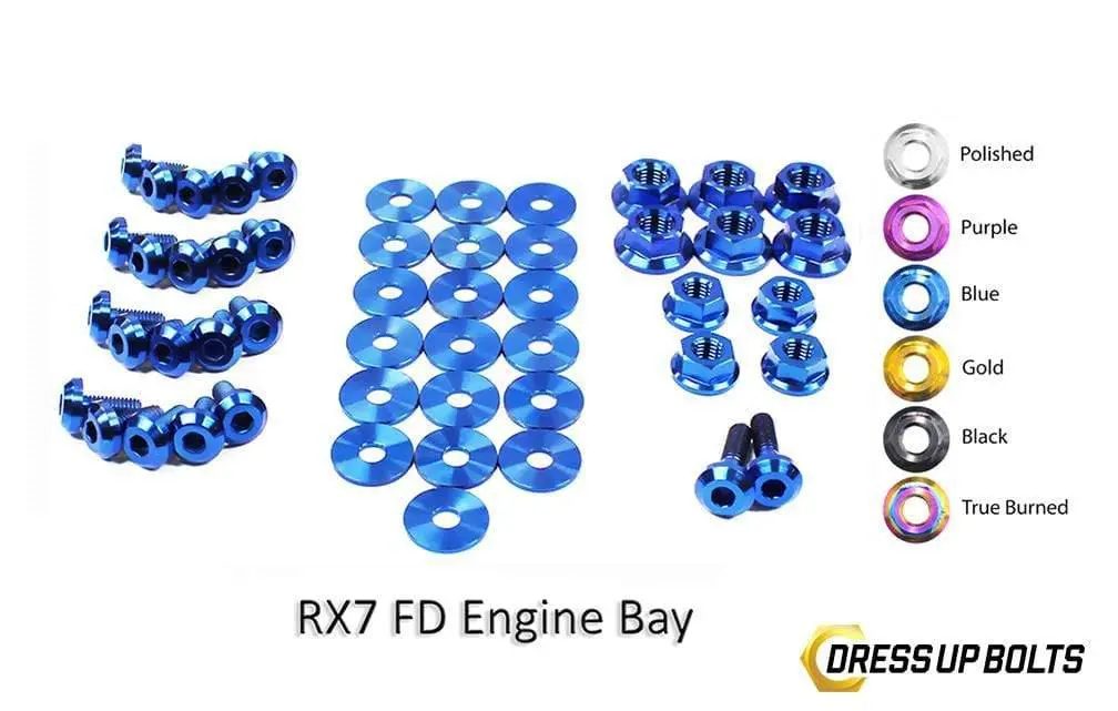 Mazda Rx-7 Fd/Fd3s (1992-2002) Titanium Dress Up Bolts Engine Bay Kit 1