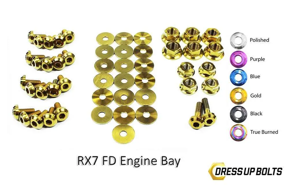 Mazda Rx-7 Fd/Fd3s (1992-2002) Titanium Dress Up Bolts Engine Bay Kit 3