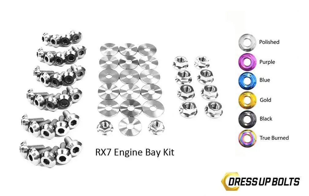 Mazda Rx-7 Fc/Fc3s (1986-1991) Titanium Dress Up Bolts Engine Bay Kit 5