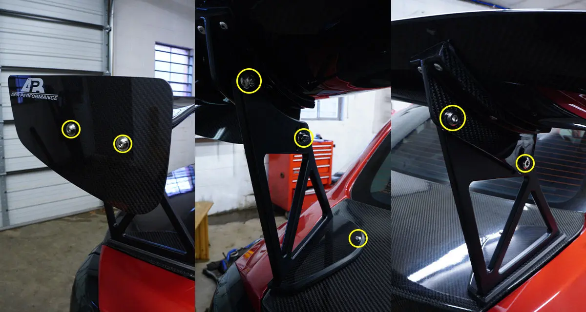 Dress Up Bolts Titanium Hardware Wing Kit - Apr Gtc-300 (Evo X) 6