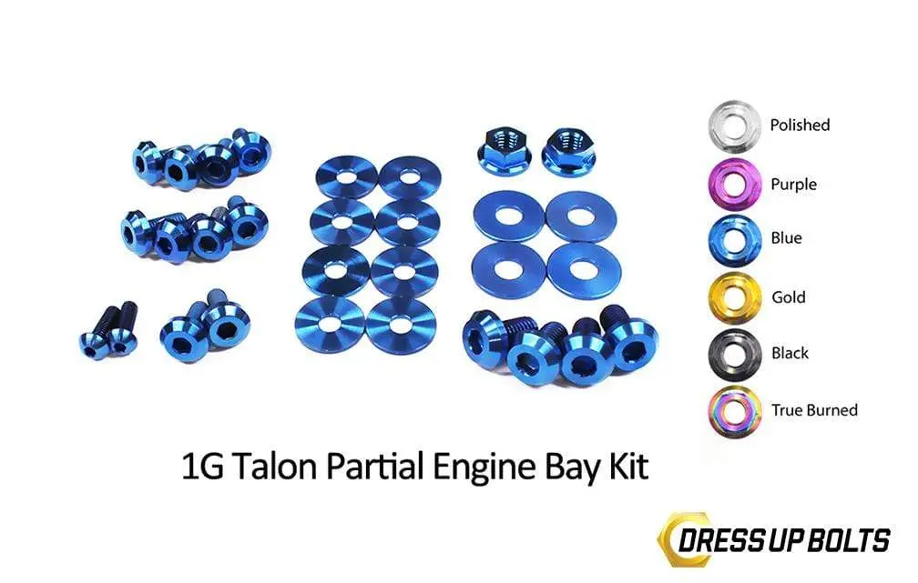 Eagle 1G Talon Dsm (1990-1994) Titanium Dress Up Bolts Partial Engine Bay Kit 3