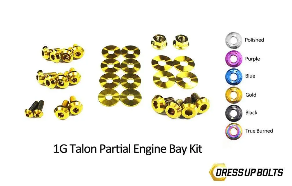 Eagle 1G Talon Dsm (1990-1994) Titanium Dress Up Bolts Partial Engine Bay Kit 4