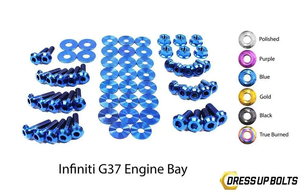 Infiniti G37 Coupe And Sedan (2008-2013) Titanium Dress Up Bolts Engine Bay Kit 1