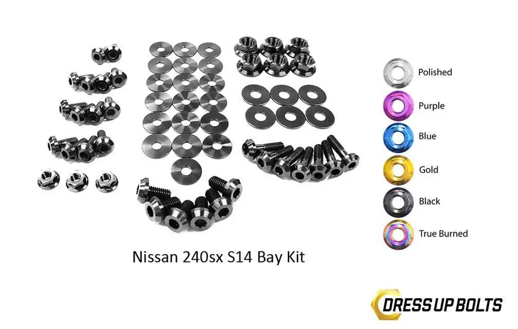 Nissan S14 240Sx (1995-1998) Titanium Dress Up Bolts Engine Bay Kit 6