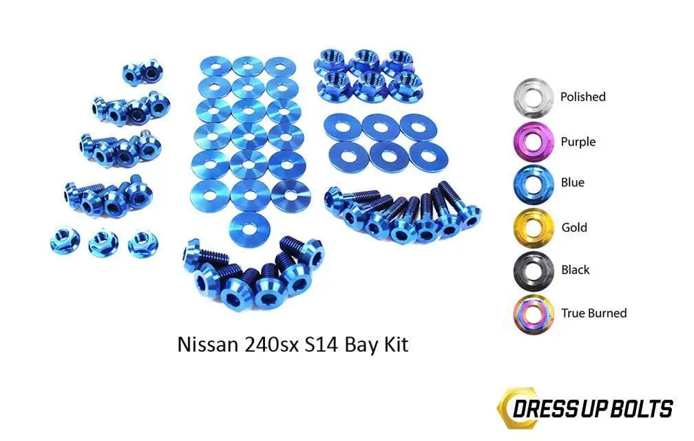 Nissan S14 240Sx (1995-1998) Titanium Dress Up Bolts Engine Bay Kit 3