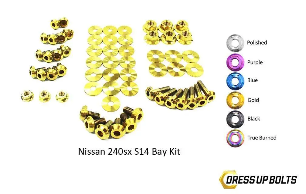 Nissan S14 240Sx (1995-1998) Titanium Dress Up Bolts Engine Bay Kit 4