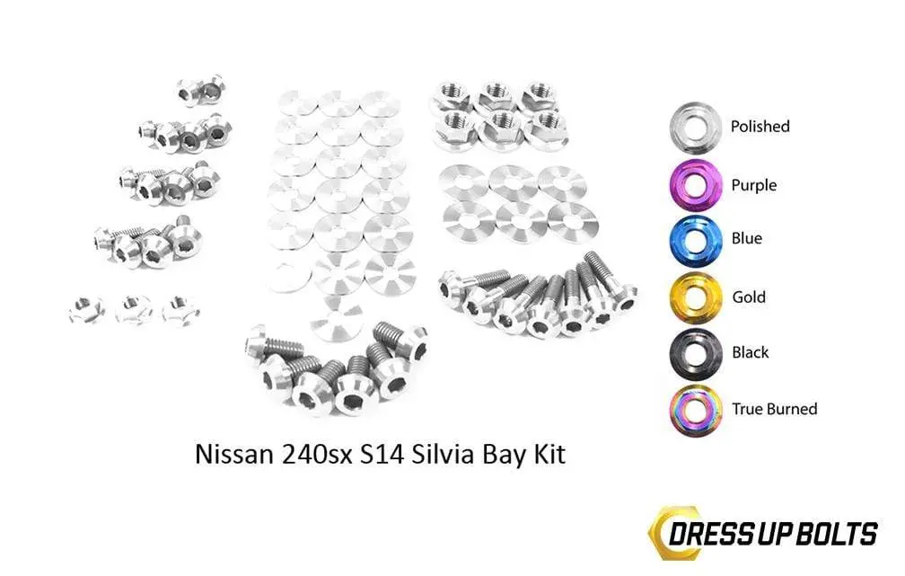Nissan S14 240Sx (1995-1998) Titanium Dress Up Bolts Engine Bay Kit 6