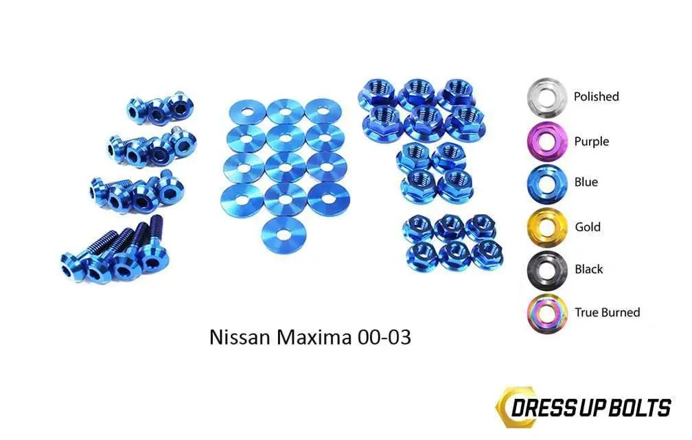 Nissan Maxima (2000-2003) Titanium Dress Up Bolts Engine Bay Kit 1