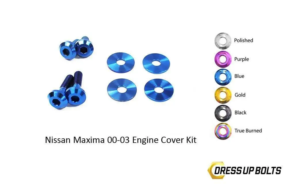 Nissan Maxima (2000-2003) Titanium Dress Up Bolts Engine Cover Kit 1