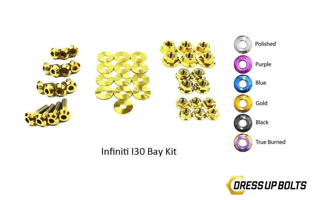 Infiniti I30 (2000-2001) Titanium Dress Up Bolts Engine Bay Kit 1
