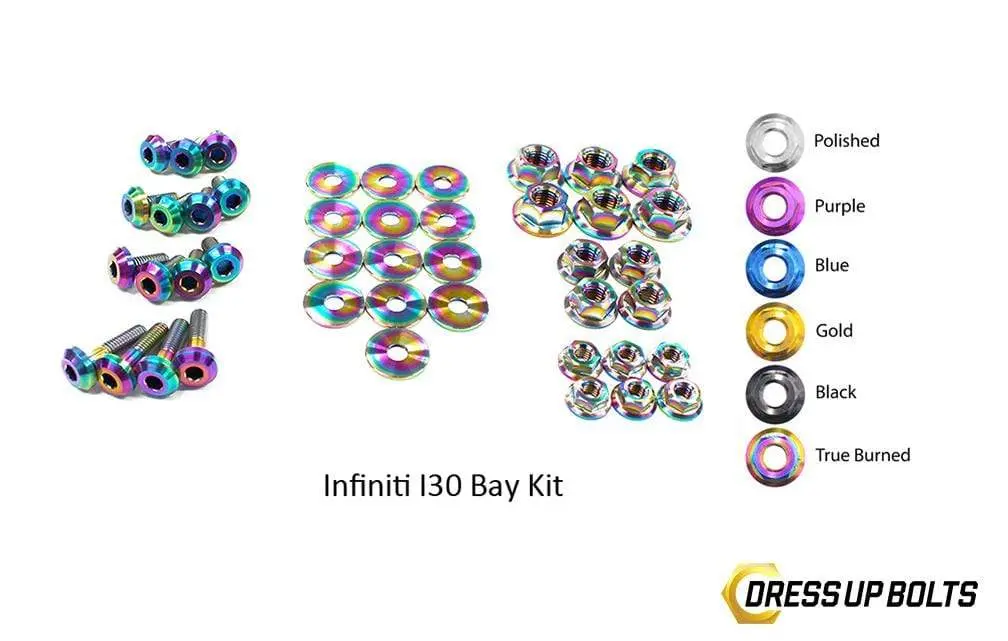 Infiniti I30 (2000-2001) Titanium Dress Up Bolts Engine Bay Kit 3