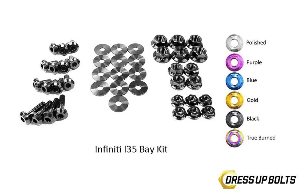 Infiniti I35 (2002-2004) Titanium Dress Up Bolts Engine Bay Kit 6