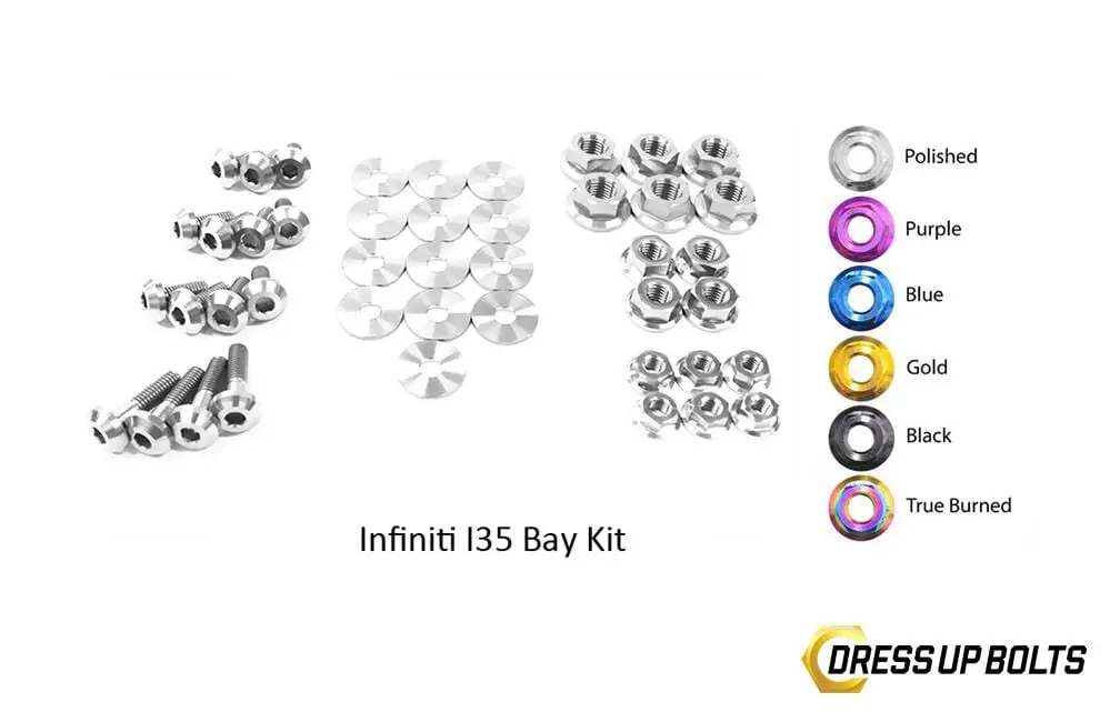 Infiniti I35 (2002-2004) Titanium Dress Up Bolts Engine Bay Kit 6