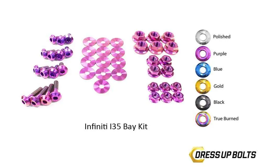 Infiniti I35 (2002-2004) Titanium Dress Up Bolts Engine Bay Kit 5