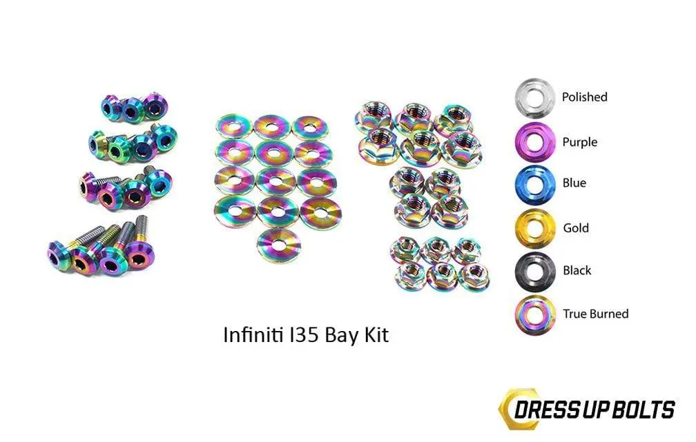 Infiniti I35 (2002-2004) Titanium Dress Up Bolts Engine Bay Kit 4