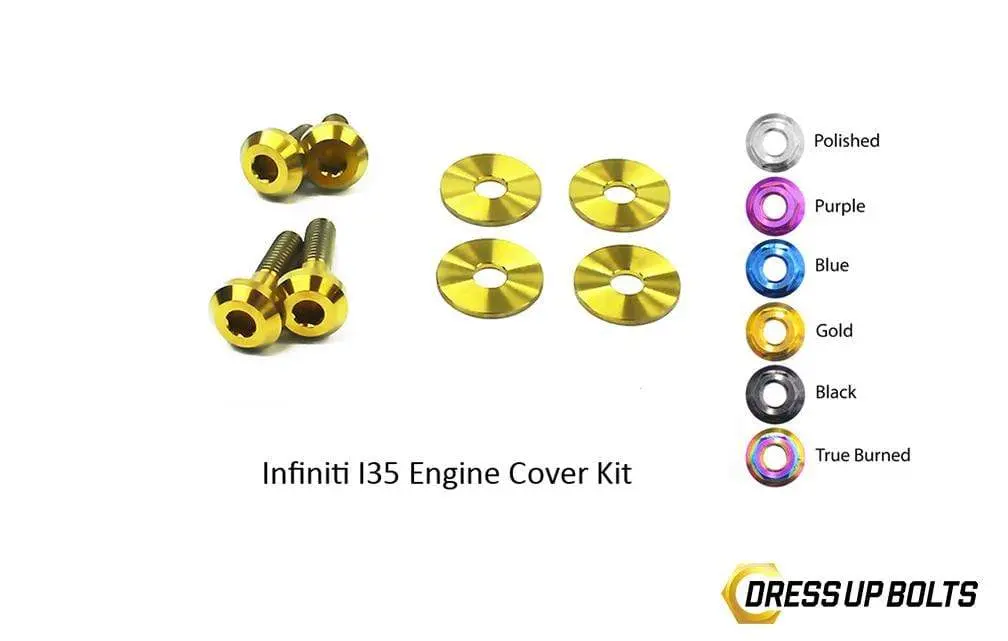 Dress Up Bolts Titanium Hardware Engine Cover Kit - Vq35de Maxima Engine 3