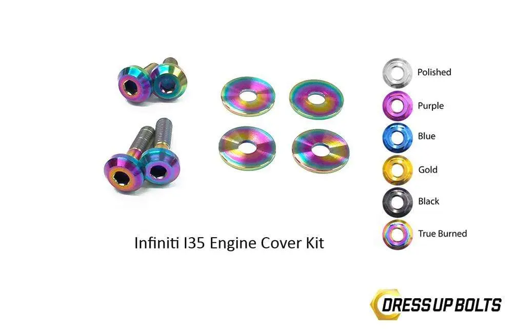 Dress Up Bolts Titanium Hardware Engine Cover Kit - Vq35de Maxima Engine 4