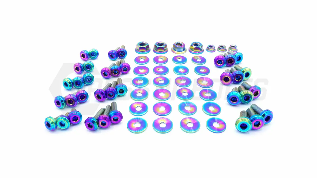 Dress Up Bolts Titanium Hardware Engine Bay Kit - Nissan Skyline Gt-R (R32) 4