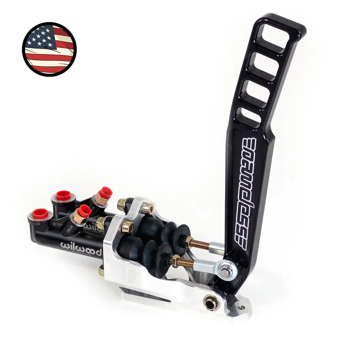 Hydraulic Handbrake - Dual Master Cylinders - Short (13") Black Handle 1