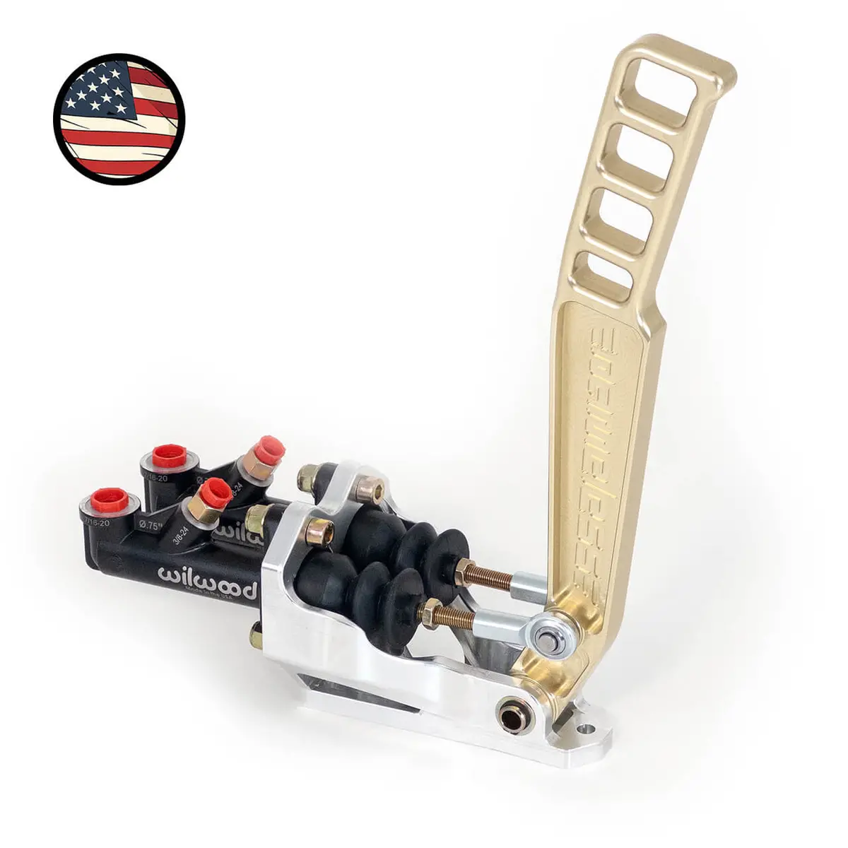 Hydraulic Handbrake - Dual Master Cylinders - Short (13") Gold Handle 1