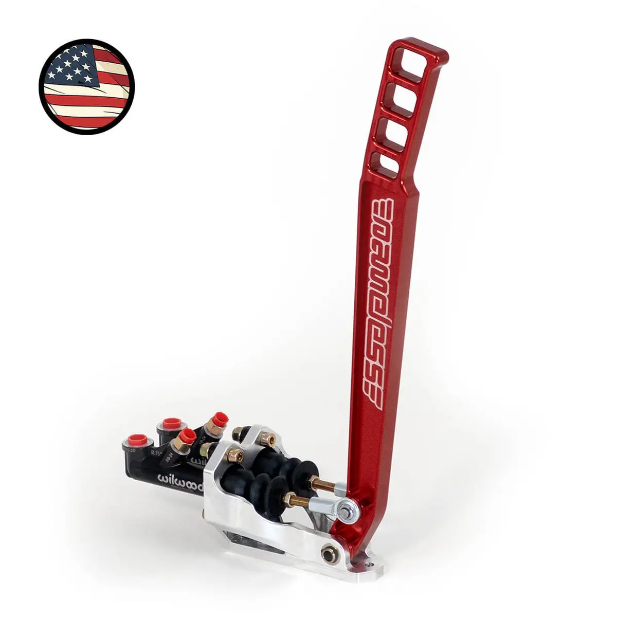 Hydraulic Handbrake - Dual Master Cylinders - Long (18") Red Handle 1