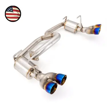 Axleback Exhaust - 2013-2017 Crosstrek - 5" Muffler - Quad Exit - 3" Double Wall Neochrome Tips 1