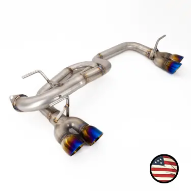 Axleback Exhaust - 2017-23 Impreza Wagon - Muffler Delete - Quad Exit - 3" Double Wall Neochrome Tips 1
